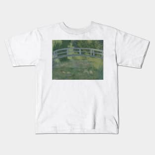 The Water Lily Pond - Monet Drawing Kids T-Shirt